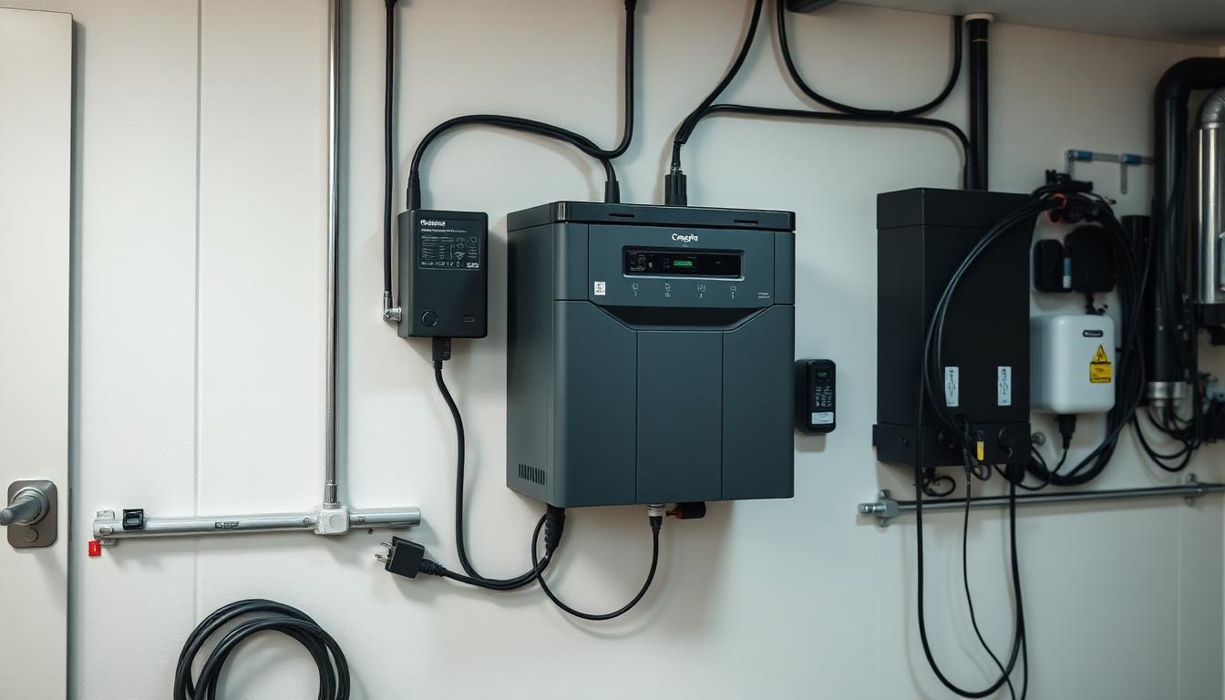 Batteriespeicher fachgerecht montiert in einem trockenen Technikraum